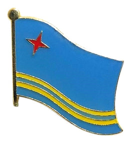 Aruba World Flag Lapel Pin  - Single