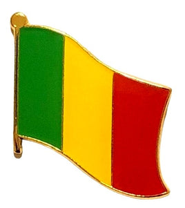 Mali World Flag Lapel Pin  - Single
