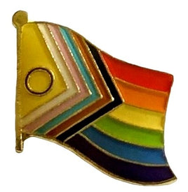 Rainbow Pride Progress Flag Lapel Pin - Single