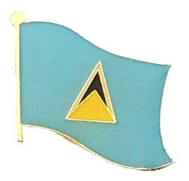Saint Lucia World Flag Lapel Pin - Single