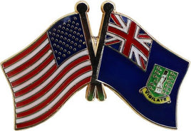 British Virgin Island World Flag Lapel Pin  - Double