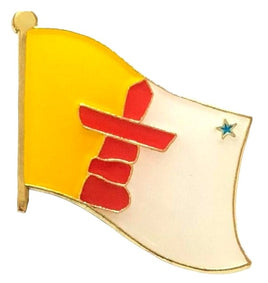 Nunavut World Flag Lapel Pin - Single