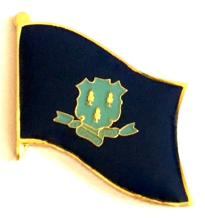 Connecticut Flag Lapel Pin - Single