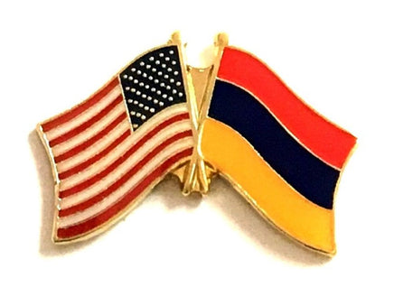 Armenia World Flag Lapel Pin  - Double