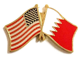 Bahrain World Flag Lapel Pin  - Double
