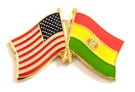 Bolivia World Flag Lapel Pin  - Double