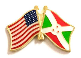 Burundi World Flag Lapel Pin  - Double