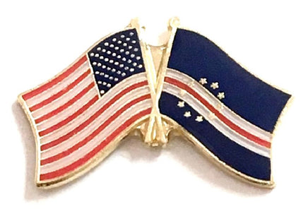 Cape Verde World Flag Lapel Pin  - Double