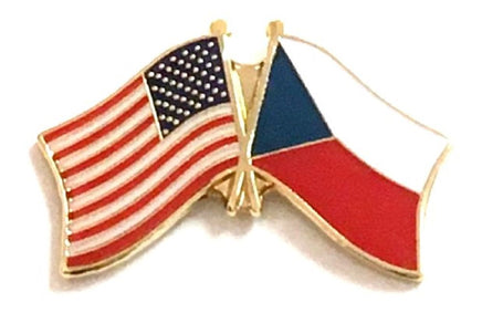 Czech Republic World Flag Lapel Pin  - Double