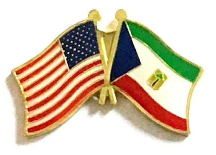 Equatorial Guinea World Flag Lapel Pin  - Double