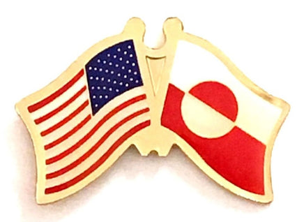 Greenland World Flag Lapel Pin - Double