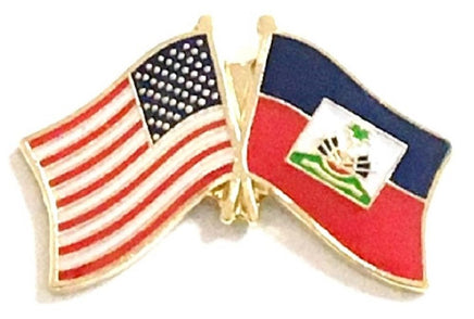 Haiti World Flag Lapel Pin - Double