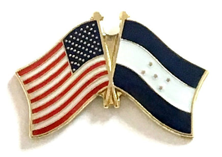 Honduras World Flag Lapel Pin - Double