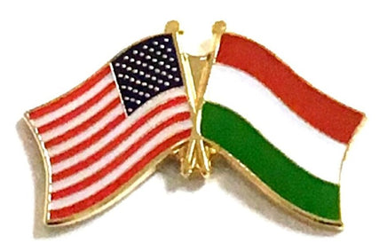 Hungary World Flag Lapel Pin  - Double