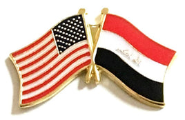 Iraq World Flag Lapel Pin  - Double