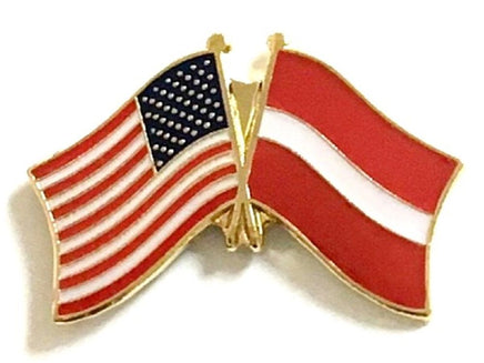 Latvia World Flag Lapel Pin - Double