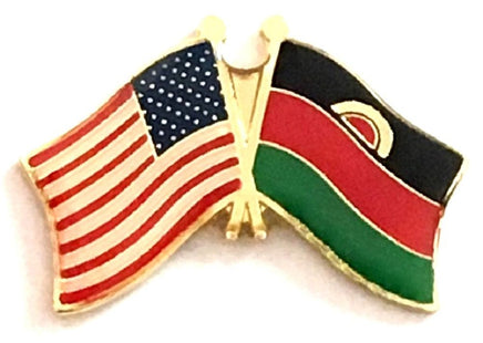 Malawi World Flag Lapel Pin - Double