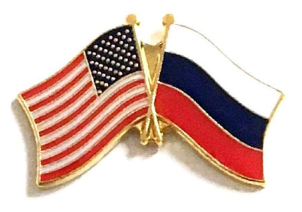 Russia Federation World Flag Lapel Pin - Double