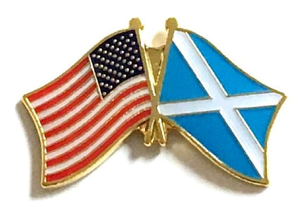 Scotland St. Andrews Cross World Flag Lapel Pin - Double