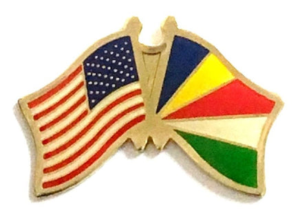 Seychelles World Flag Lapel Pin - Double