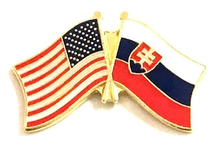 Slovakia World Flag Lapel Pin  - Double