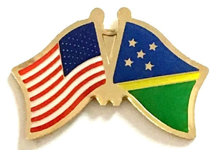 Solomon Islands World Flag Lapel Pin - Double