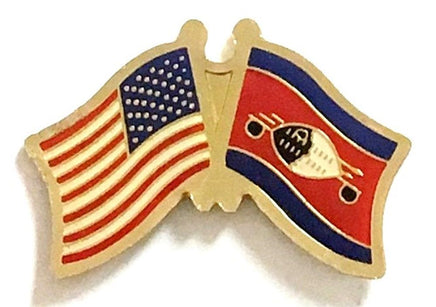 Swaziland (Eswatini) World Flag Lapel Pin  - Double