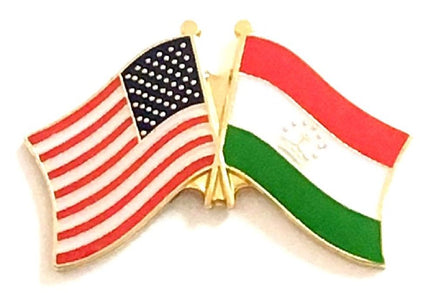 Tajikistan World Flag Lapel Pin - Double