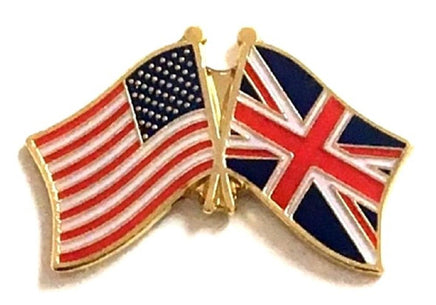 United Kingdom World Flag Lapel Pin - Double