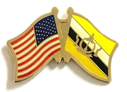 Brunei World Flag Lapel Pin  - Double