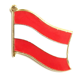 Austria World Flag Lapel Pin  - Single