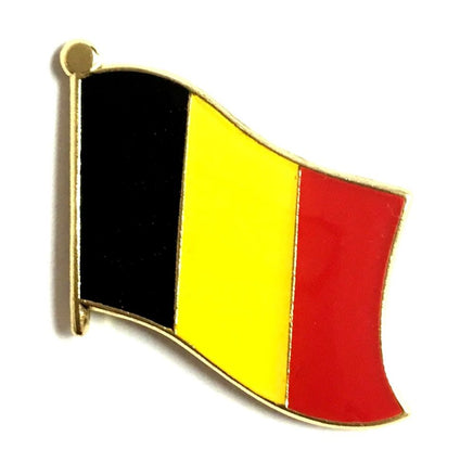 Belgium World Flag Lapel Pin  - Single