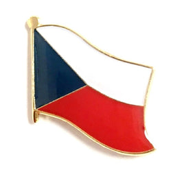 Czech Republic World Flag Lapel Pin  - Single