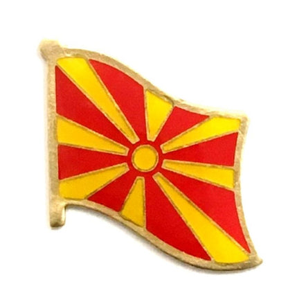 Macedonia World Flag Lapel Pin  - Single