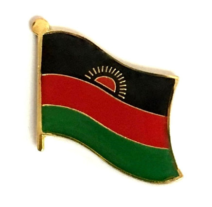 Malawi World Flag Lapel Pin  - Single