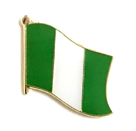 Nigeria World Flag Lapel Pin  - Single