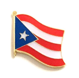 Puerto Rico World Flag Lapel Pin  - Single