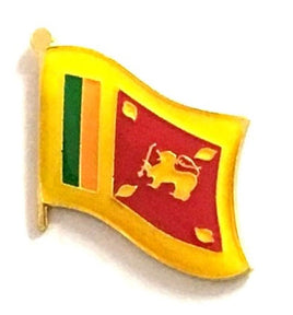 Sri Lanka World Flag Lapel Pin  - Single 