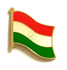 Tajikistan World Flag Lapel Pin  - Single