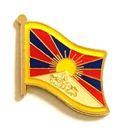 Tibet World Flag Lapel Pin  - Single
