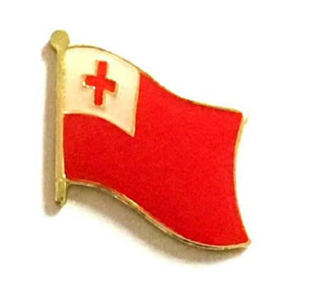 Tonga World Flag Lapel Pin - Single