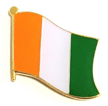 Ivory Coast (Cote D'Ivoire) World Flag Lapel Pin  - Single