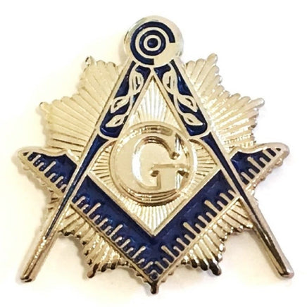 Masonic Emblem Single Lapel Pin - Silver