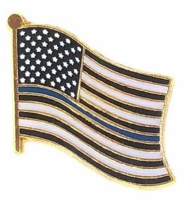 Police Memorial Flag Lapel Pin - Single