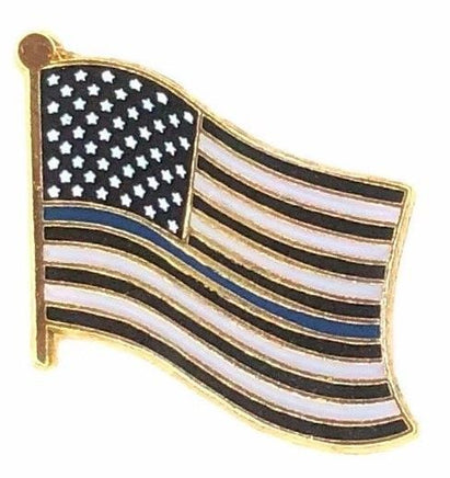 Police Memorial Flag Lapel Pin - Single
