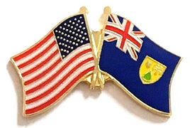 Turks & Caicos World Flag Lapel Pin - Double