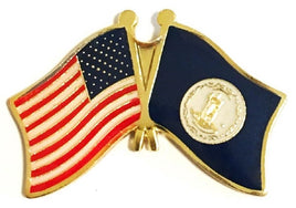Virginia Flag Lapel Pin - Double