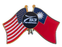 Custom Double Friendship Flag Pins