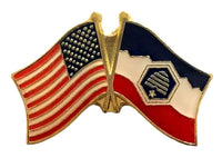 State Double Flag Pins