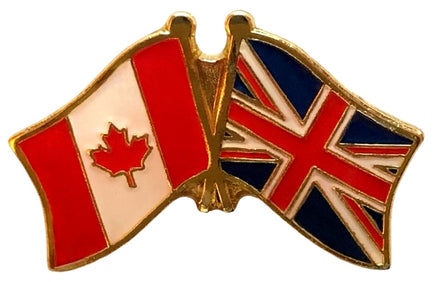 Canada and Union Jack friendship pin